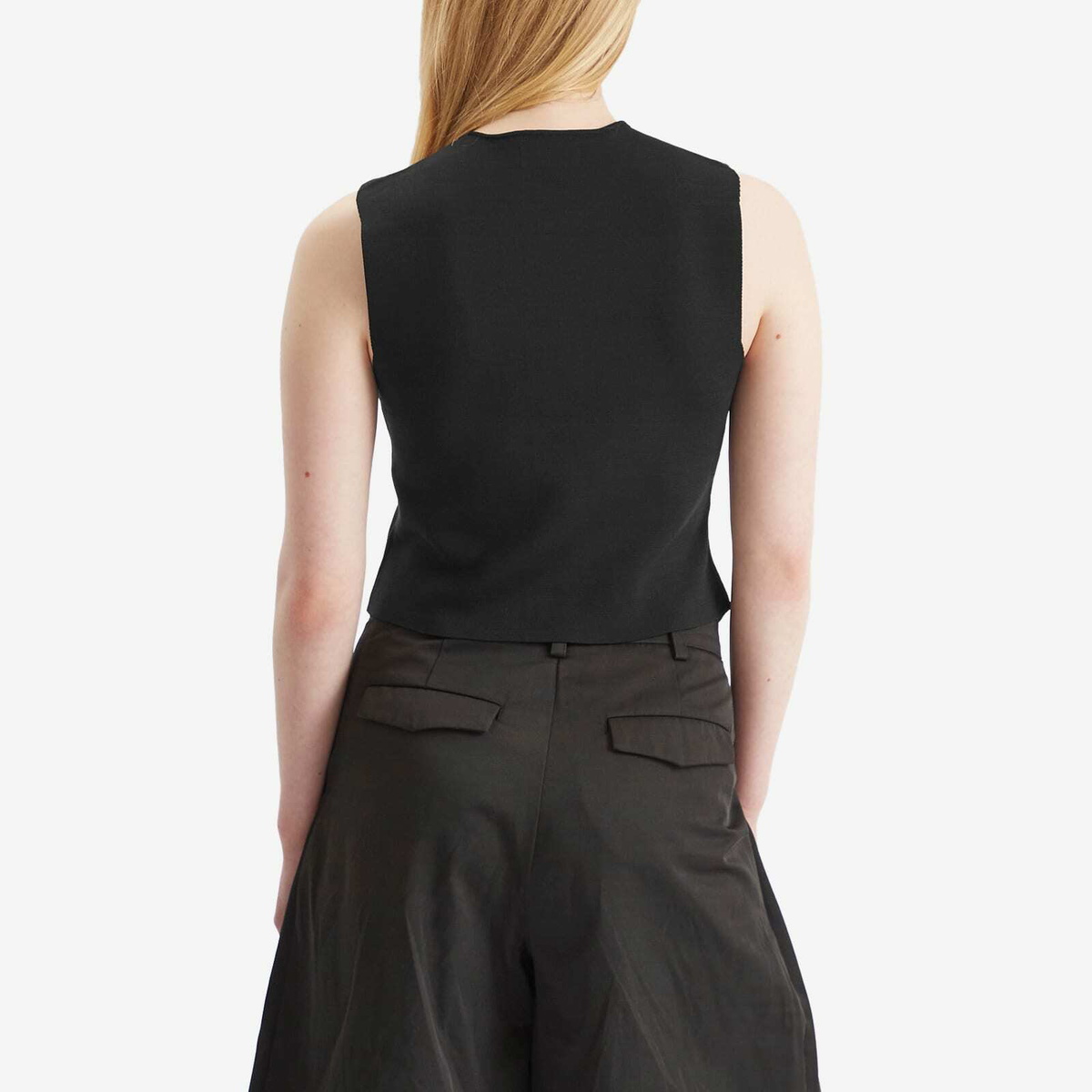STEL Women's Zip Up Power Knit Vest in Black