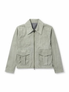Stòffa - Suede Bomber Jacket - Green