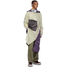 Marni Off-White and Purple Half-Zip Coat