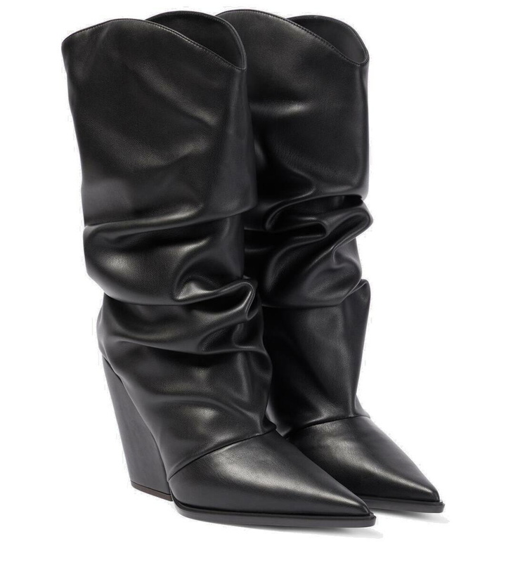 Photo: Alexandre Vauthier Faux leather knee-high boots