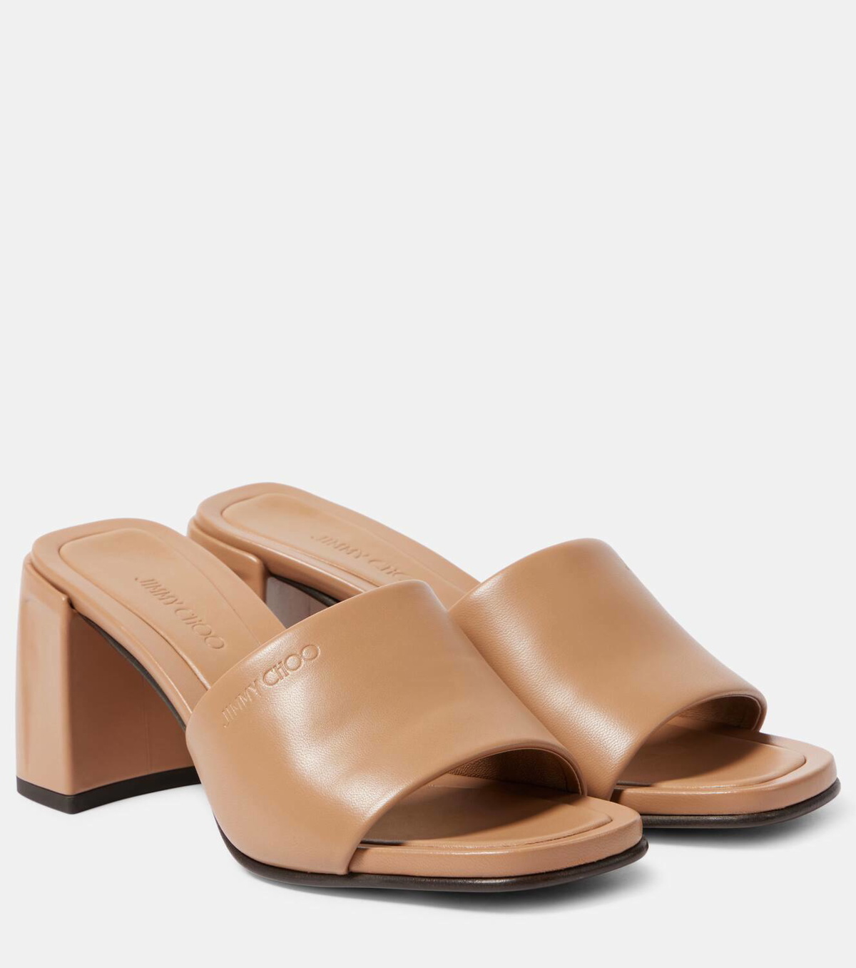 セール★Jimmy Choo★LENI MULE Leni Mule Flat | Black Leather Flat Sandals | New Collection