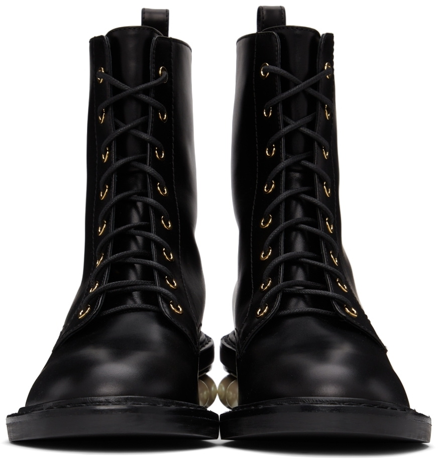 Nicholas Kirkwood Black Casati Combat Boots
