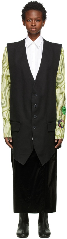 Photo: Raf Simons Black Oversized Tailored Vest