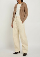 Moncler Hooded Wool and Cashmere-blend Cardigan Cream