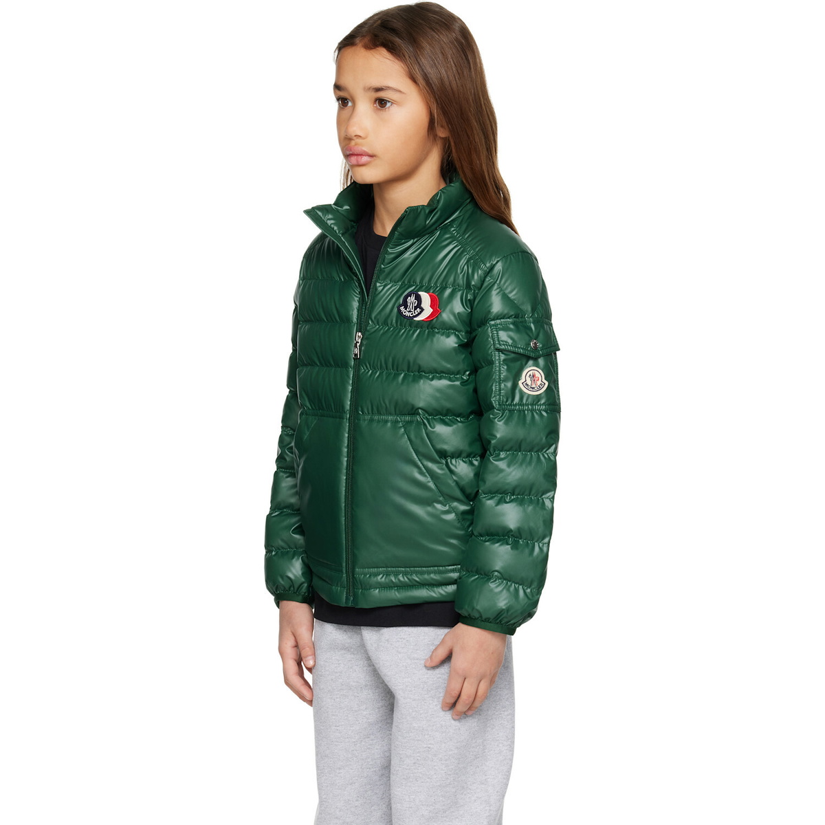 Moncler Enfant Big Kids Green Bengi Down Jacket