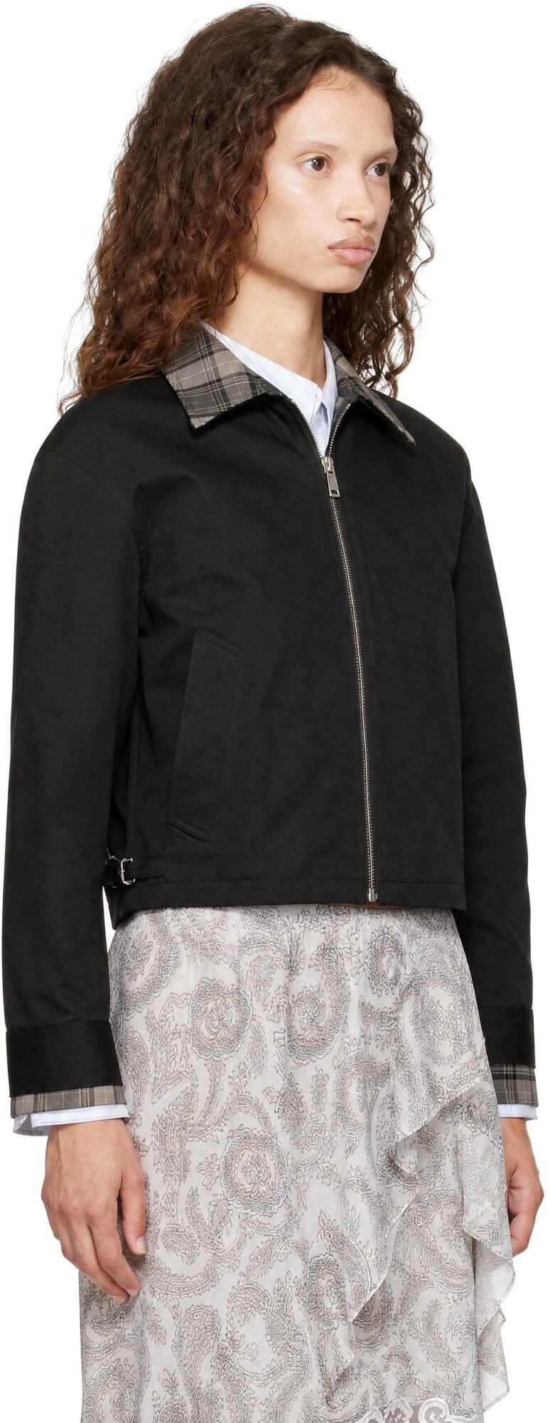 Acne Studios Black Layered Garbardine Jacket
