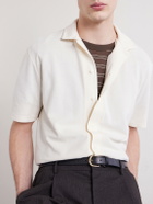 Altea - Jean Camp-Collar Cotton-Piqué Shirt - Neutrals