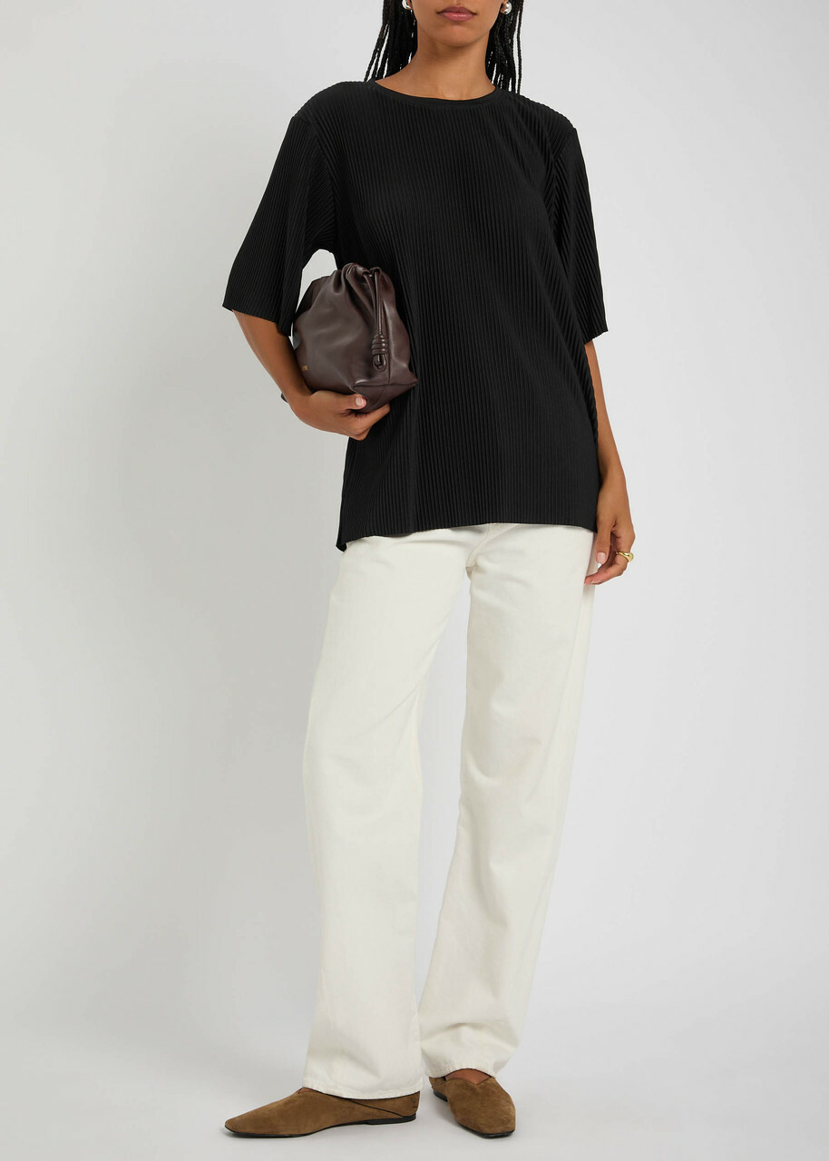 Herno Jersey Plissé T-shirt Black