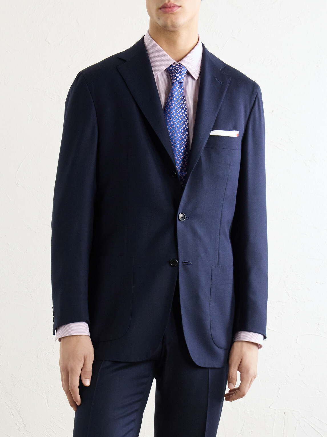 Kiton - Virgin Wool Suit Jacket - Blue