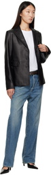 Loulou de Saison Black Aldo Leather Jacket