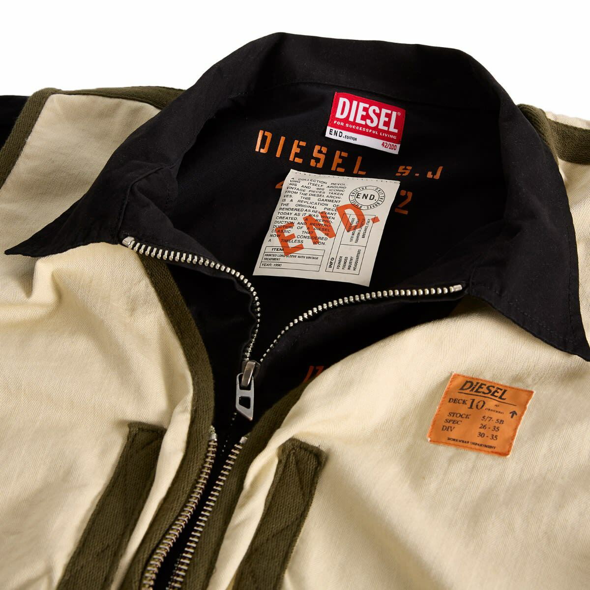 END. x Diesel Interchangeable Jacket in Olive Green Diesel