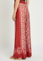 LA Double J Printed Silk-twill Trousers Multicoloured