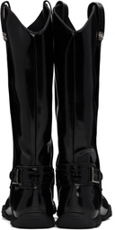 Rombaut Black No Cow Patent Cowboy Boots