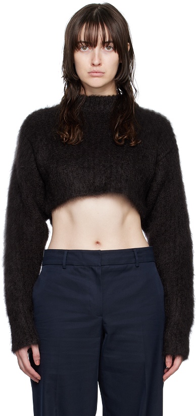 Photo: System Brown Cropped Sweater