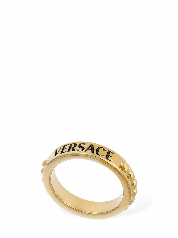 Photo: VERSACE - Metal Logo Ring