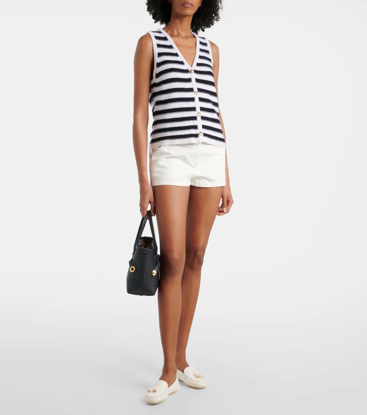 Jardin des Orangers Striped cashmere sweater vest