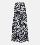 Alexandra Miro Tina zebra-print maxi skirt