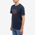 A.P.C. Men's Tao Colour Block Logo T-Shirt in Dark Navy