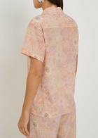 Chloe Floral-print Silk Shirt Pink
