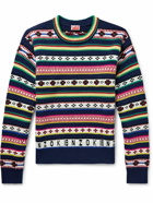 KENZO - Jacquard-Knit Wool and Cotton-Blend Sweater - Black