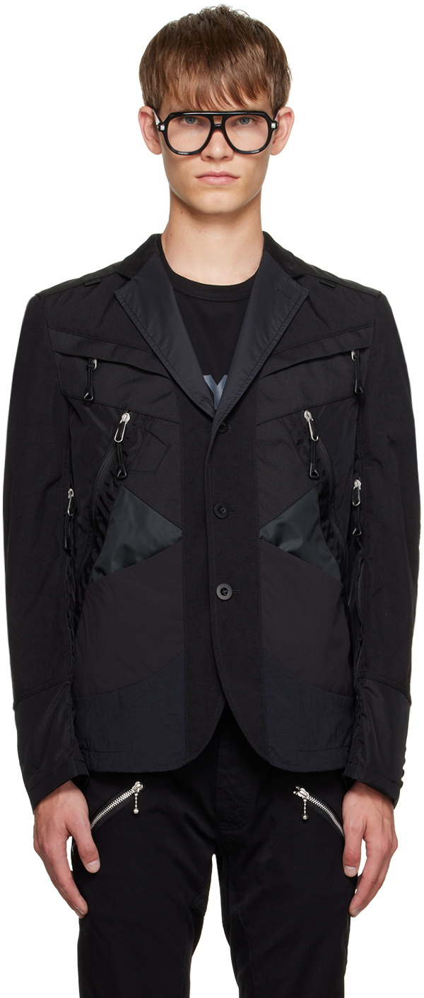 Photo: Junya Watanabe Black Paneled Blazer