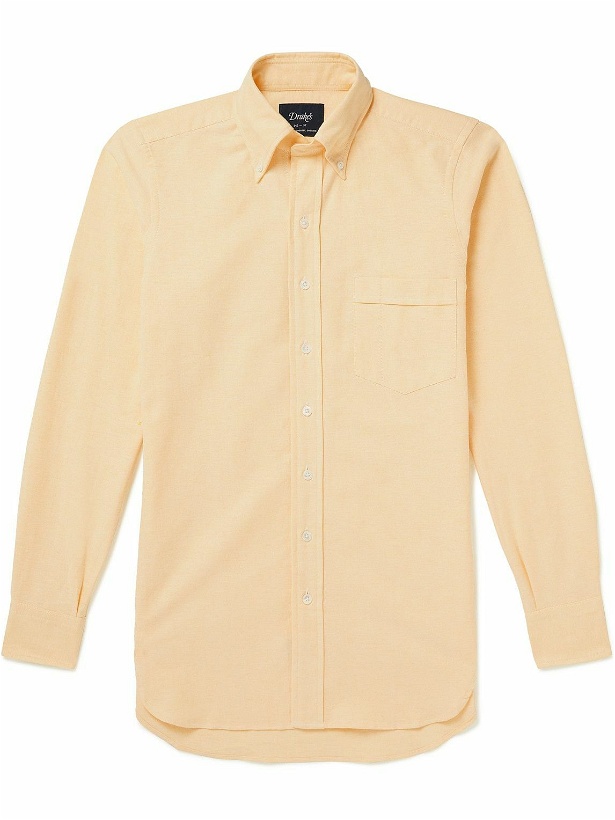 Photo: Kingsman - Slim-Fit Button-Down Collar Cotton Oxford Shirt - Yellow