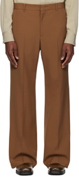 RECTO Tan Signature RC Flared Trousers