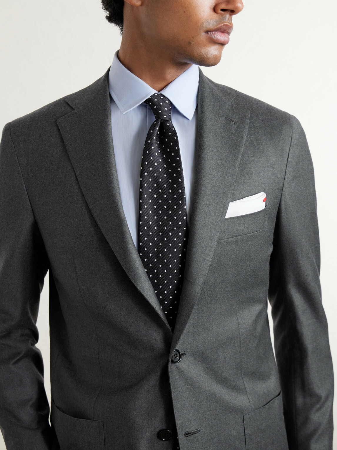 Kiton - Brushed Wool Suit Jacket - Gray
