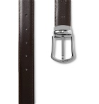 Montblanc - Set of Two 3cm Black and Dark-Brown Leather Belts - Black