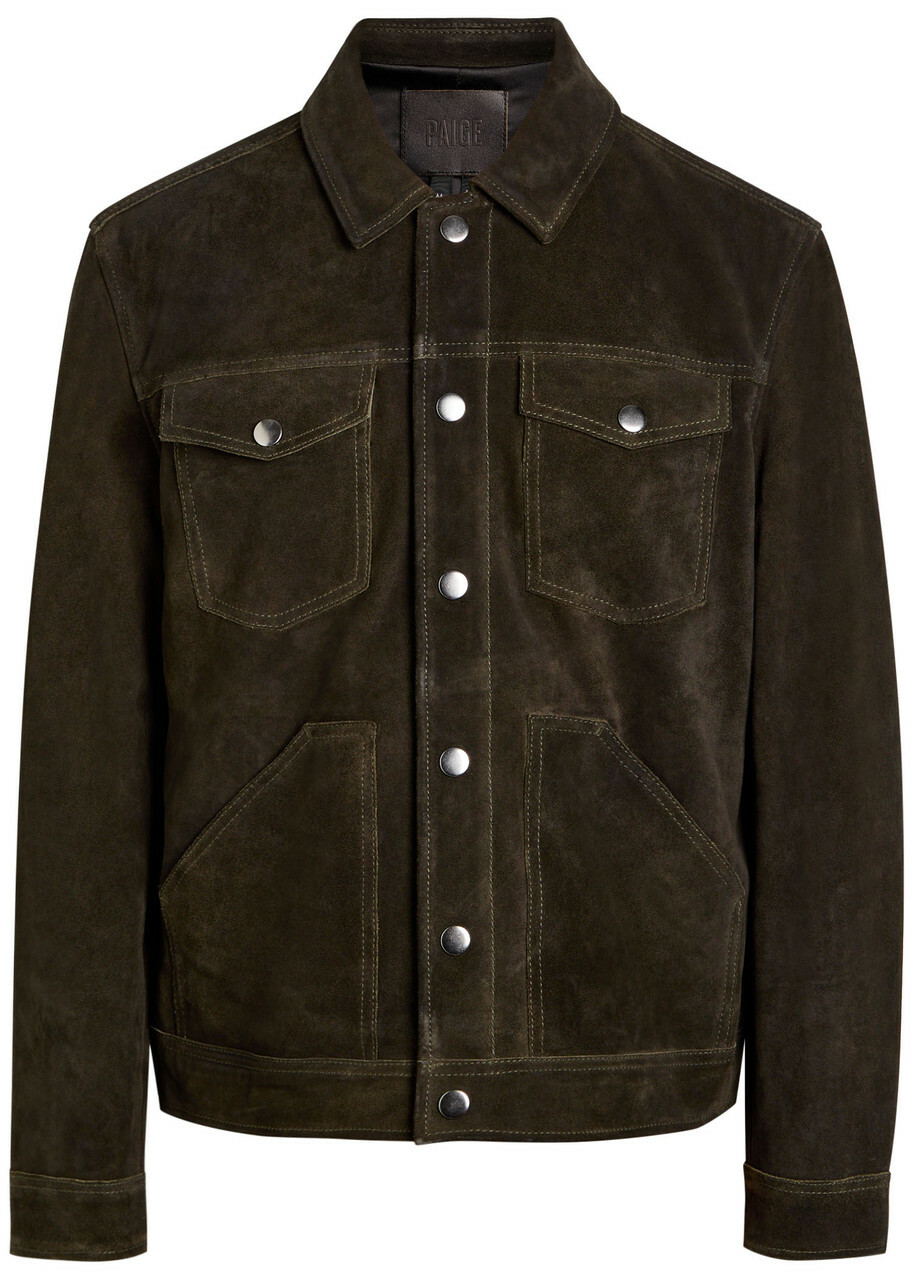 Paige Rubino Suede Jacket Khaki