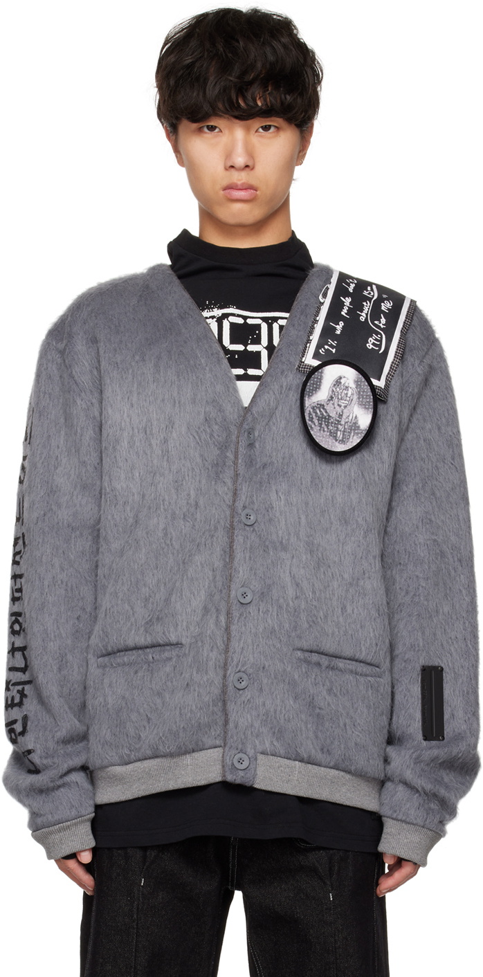 99% IS Gray Patch Cardigan