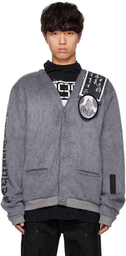 Photo: 99% IS Gray Patch Cardigan