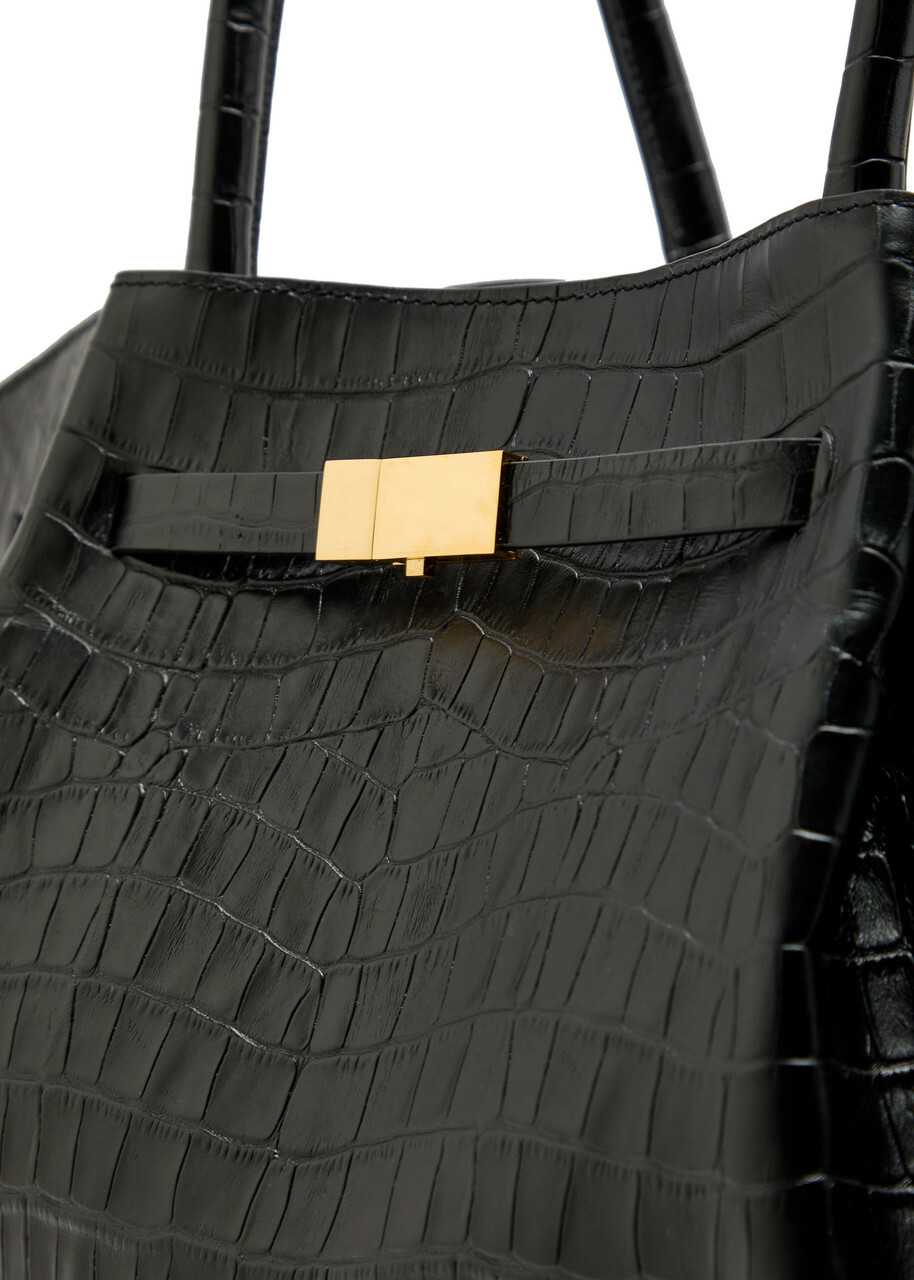 Demellier The New York Crocodile-effect Leather Tote - Black - One Size