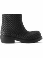 Bottega Veneta - Fireman Intrecciato Rubber Boots - Black