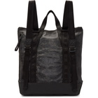 Diesel Black Leather Volpago Tote