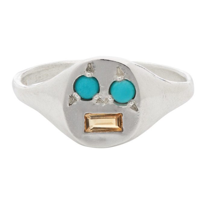 Photo: Seb Brown Silver Turquoise Mask Ring