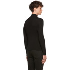 Balenciaga Black Silk Rib Knit Turtleneck