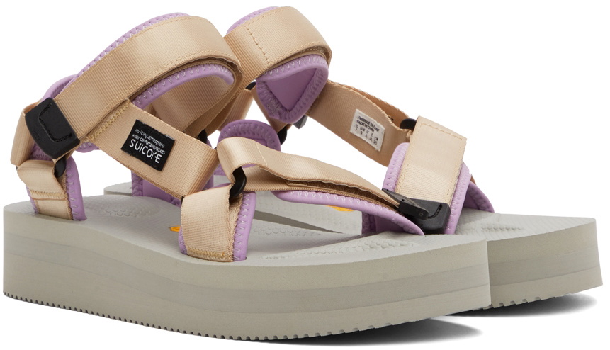 Suicoke Beige Purple DEPA V2PO Sandals Suicoke