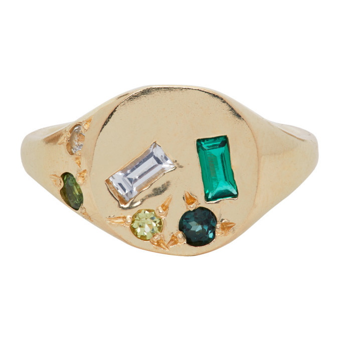 Photo: Seb Brown Gold and Green Emerald Treasure Ring