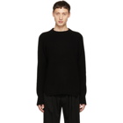 Yohji Yamamoto Black Rib Knit Crewneck Sweater