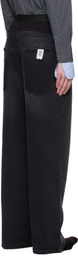 Prototypes Black Waistband Regular Jeans