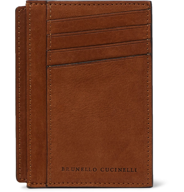 Photo: Brunello Cucinelli - Nubuck Cardholder - Brown