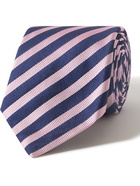 HUGO BOSS - 7.5cm Striped Silk-Jacquard Tie - Blue