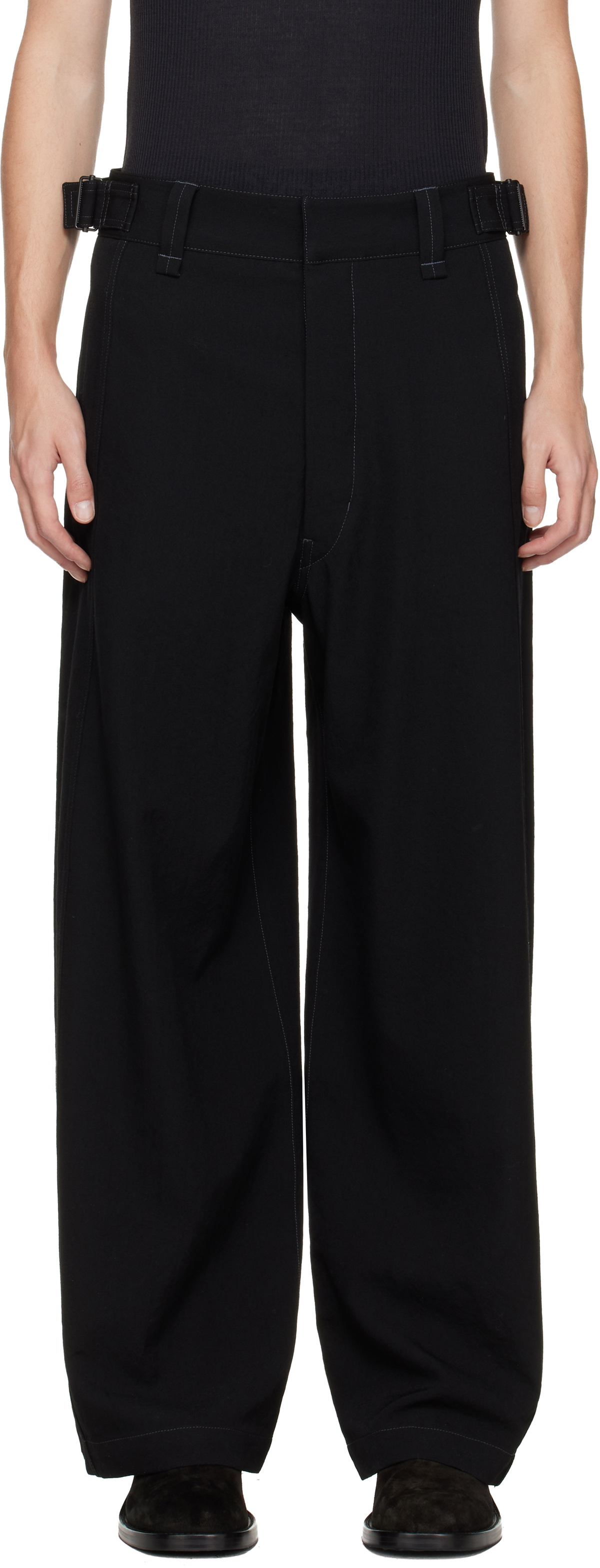 LEMAIRE Black Maxi Utility Trousers Lemaire