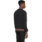 Dolce and Gabbana Black Zip-Up Track Jacket