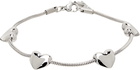 Marland Backus Silver Heart Strings Bracelet