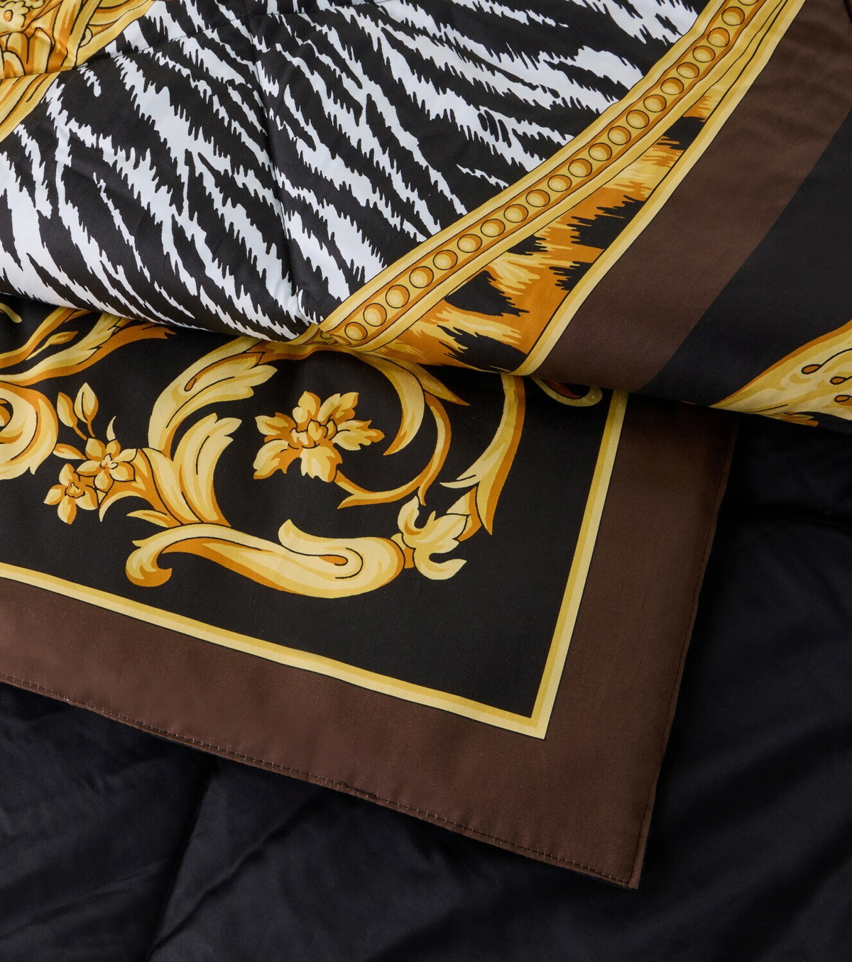 Versace Home Wild Cats cotton satin throw