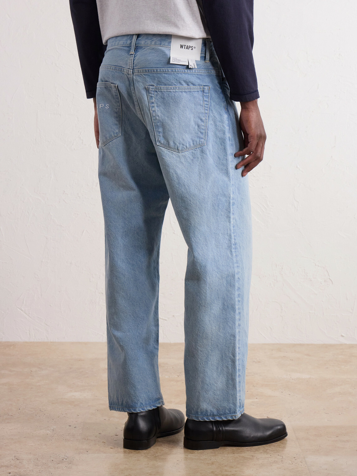 WTAPS - Blues Wide-Leg Logo-Embroidered Jeans - Blue