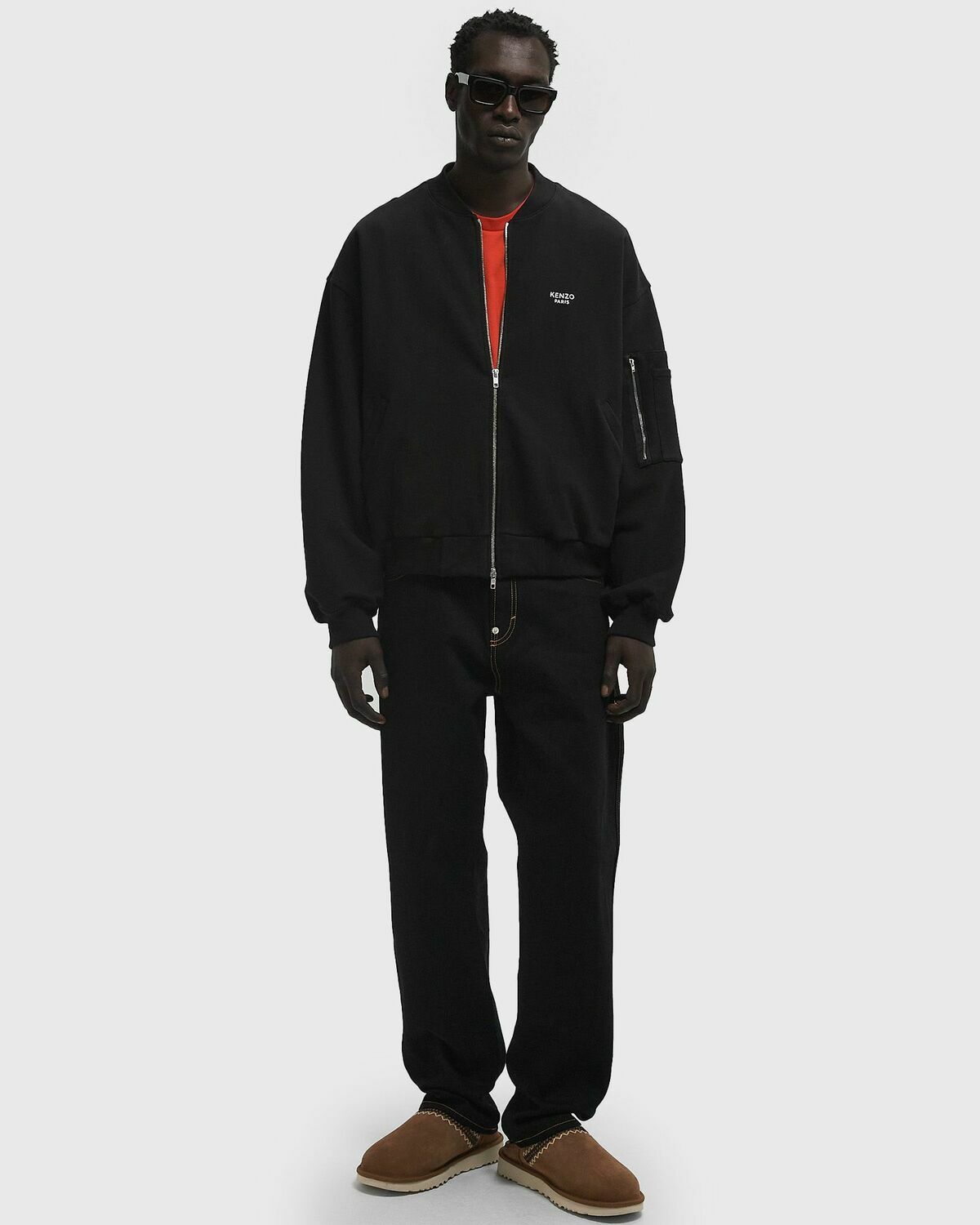 Kenzo KENZO POP EMBROIDERED BOMBER Black Mens Bomber Jacket