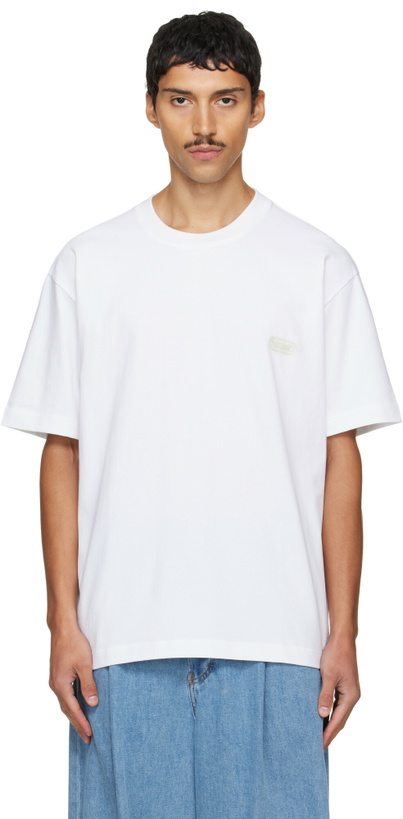 Photo: Solid Homme White Solid Back Logo T-shirt